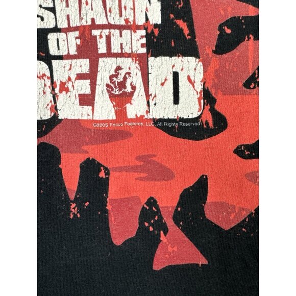 Vintage Y2K Shaun Of The Dead Movie Promo Rare Art Zombie Blood Medium T Black - Picture 4 of 8